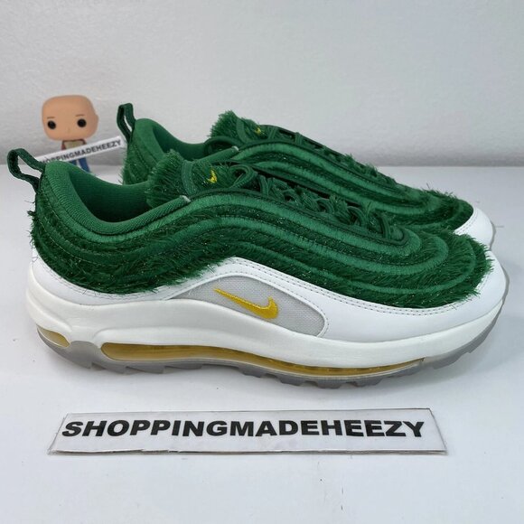 [US 8] NIKE AIR MAX 97 NRG Grass Spikeless Golf Shoes Cleats Turf Green Yellow